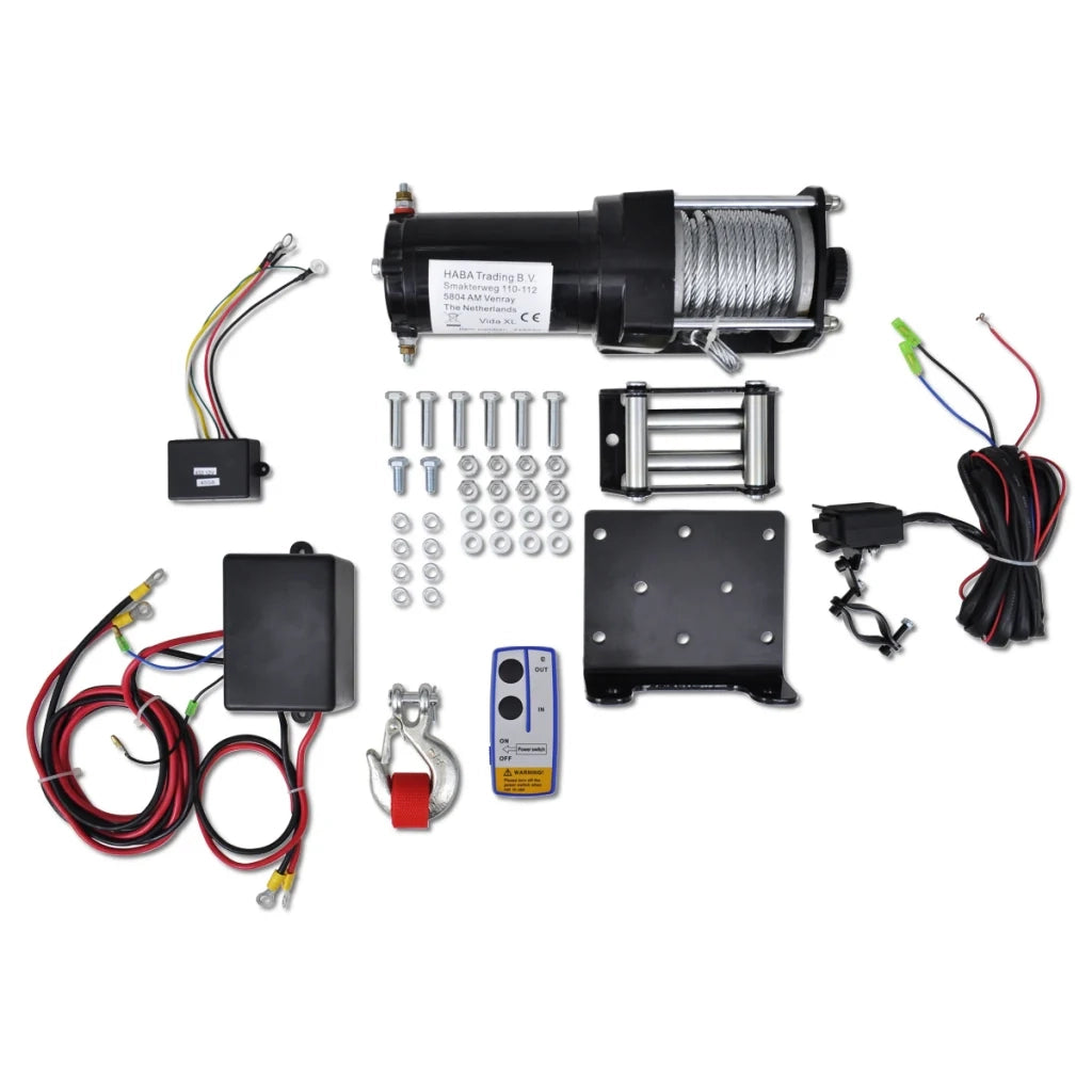 Argano elettrico da 12 V e 1360 kg per attrezzi da officina/garage 3402141