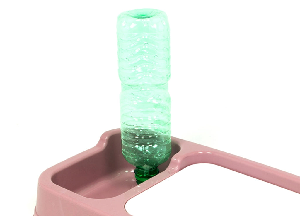 Distributore Cibo/Acqua Per Animali Modello 700087 Colore Rosa