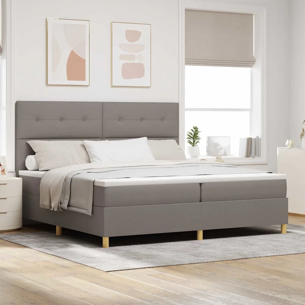 Letto a Sorgente LED con materasso Talpa 200 x 200 cm Tessuto 3343128