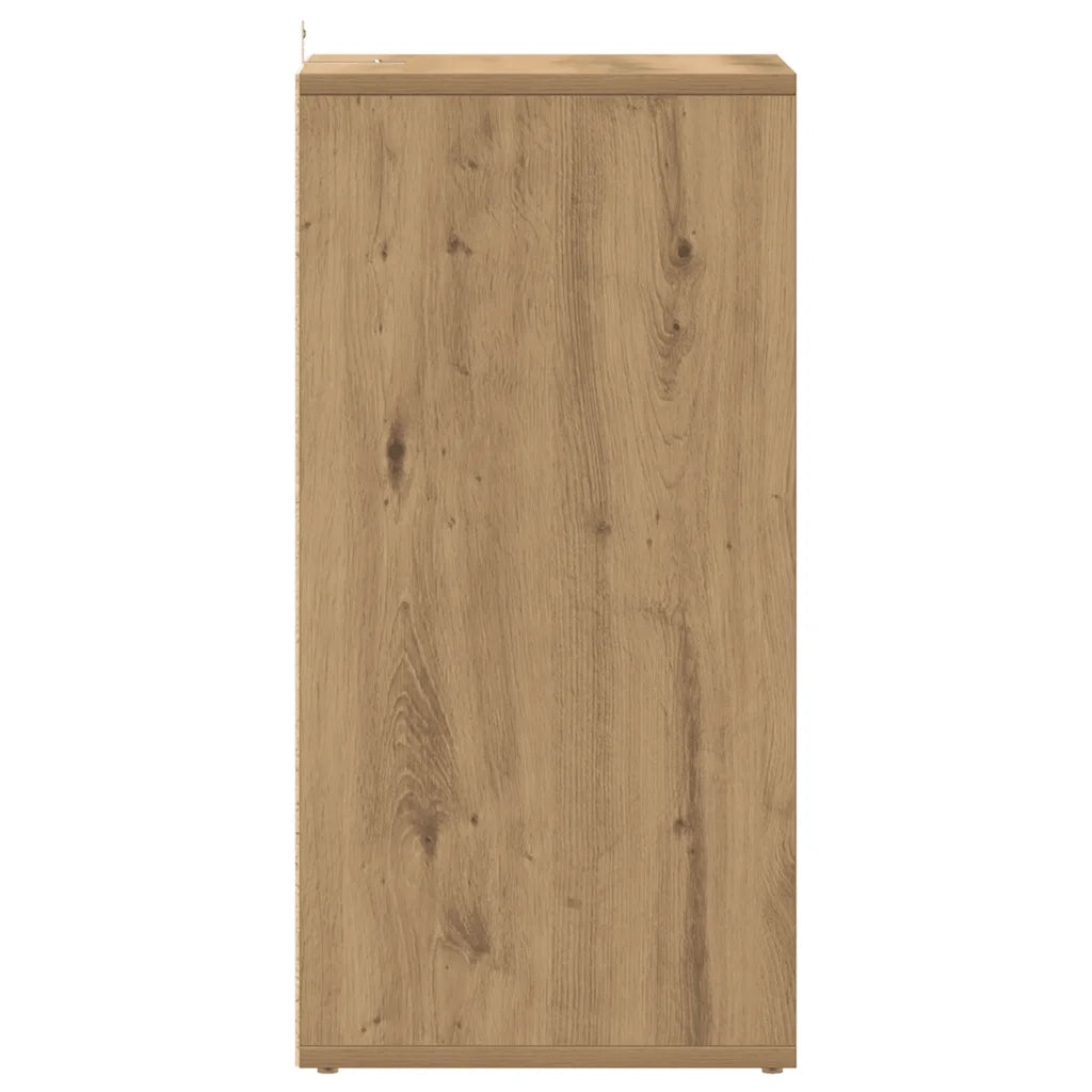 Scarpiere 2 pz-Set di 2 Scaffale per scarpe Rovere Artigianale 32x35x70 cm in Truciolato 755990