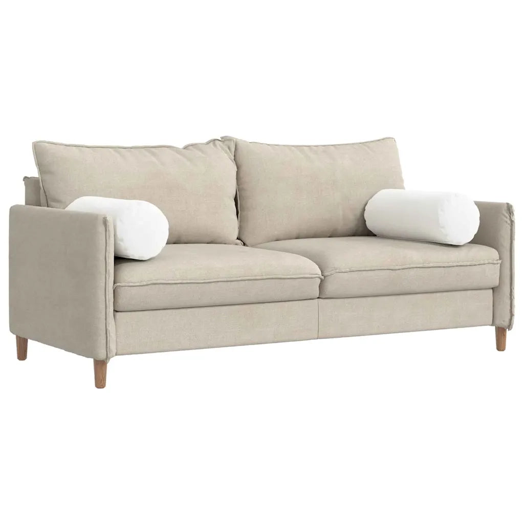 Cuscini a rullo 2 pcs Bianco Ø 25 x 70 cm Tessuto