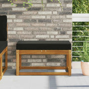 Cuscino da Sedia Esterno Nero 80 x 40 x 8 cm 100% Poliestere 900955
