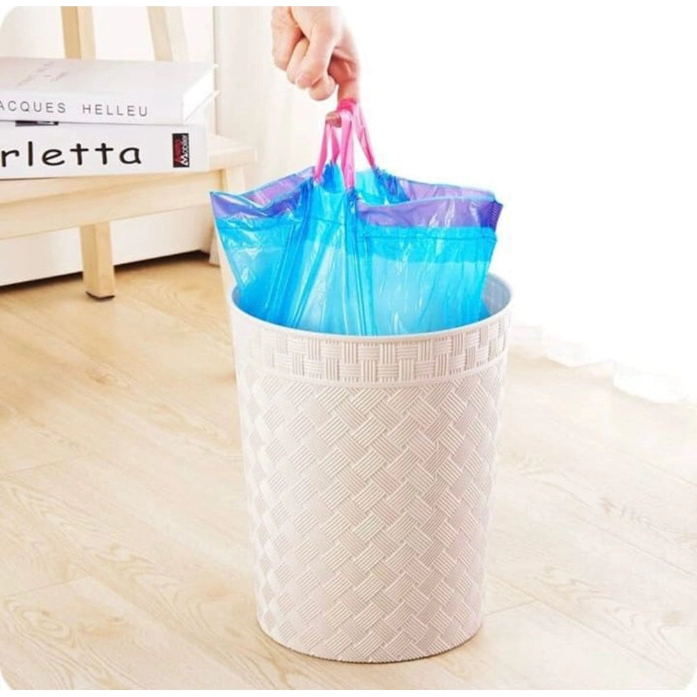 Trade Shop - Set 5 Rotoli 65pz Sacco Per Immondizia Con Coulisse 45x50cm Colorati Chiusura Automatica -