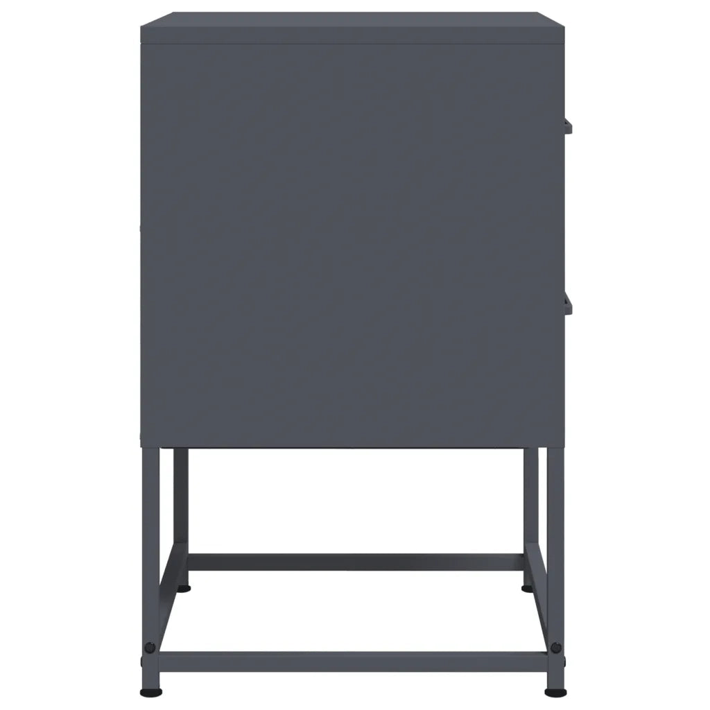 Comodini 2 pz-Set di 2 Tavolino da notte Antracite 36x39x60,5 cm in Acciaio 195839