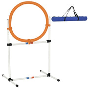 Anello per Agility Cani ¨C zephmum ¨C 74.5x66x91 cm Bianco+Arancione