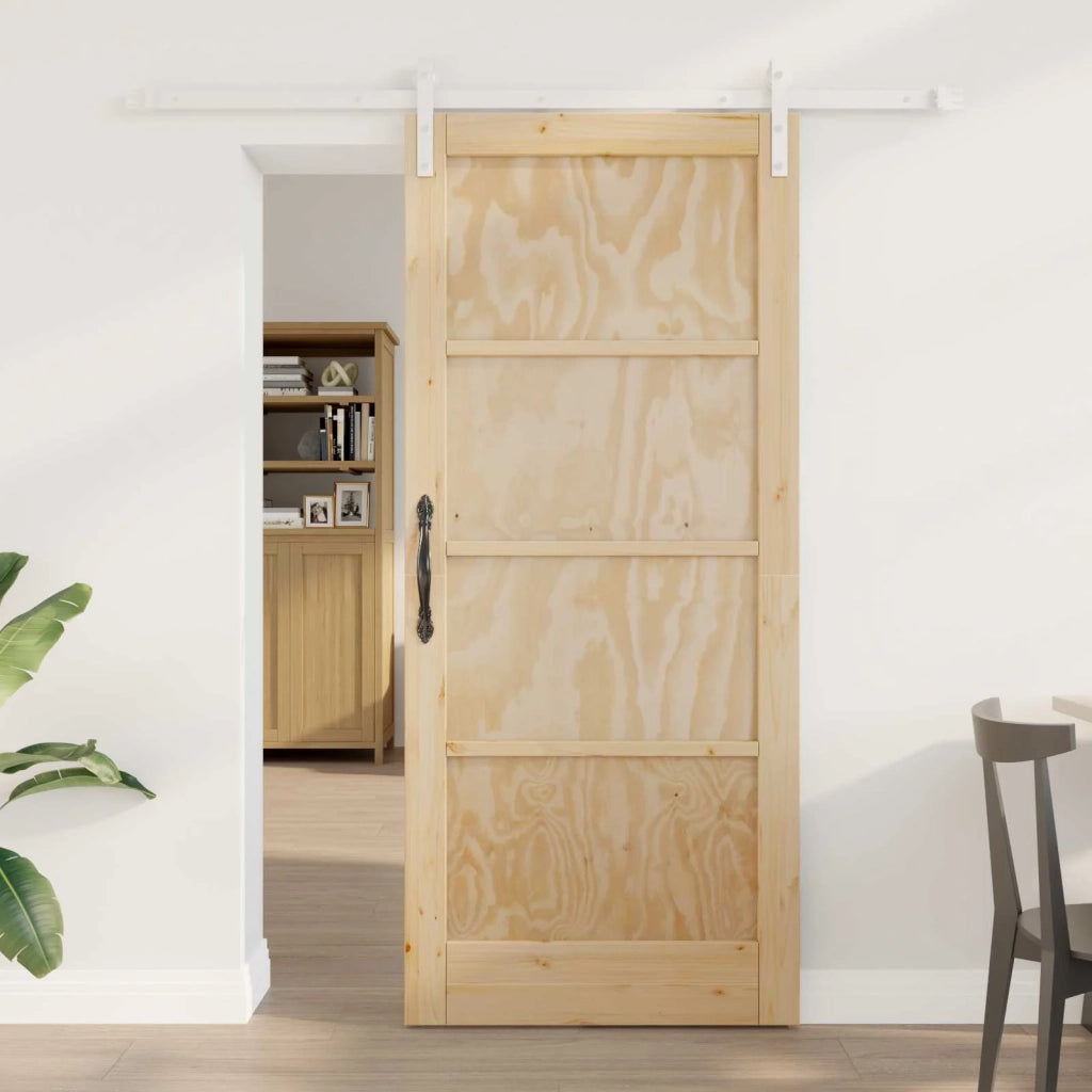 Porta scorrevole Naturale e Bianco 86 x 198,5 cm