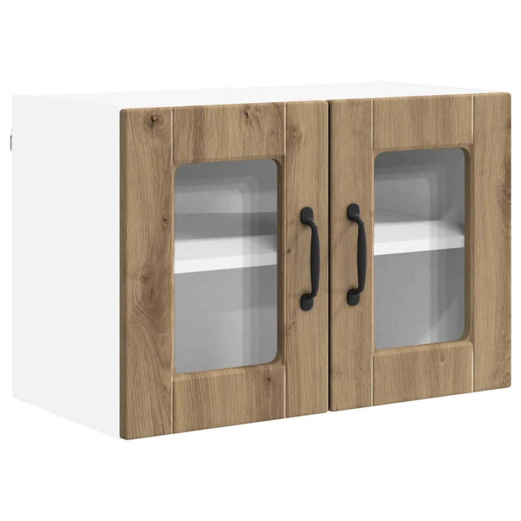 Mobile in vetro da parete PORTO 2 pcs Rovere artigianale