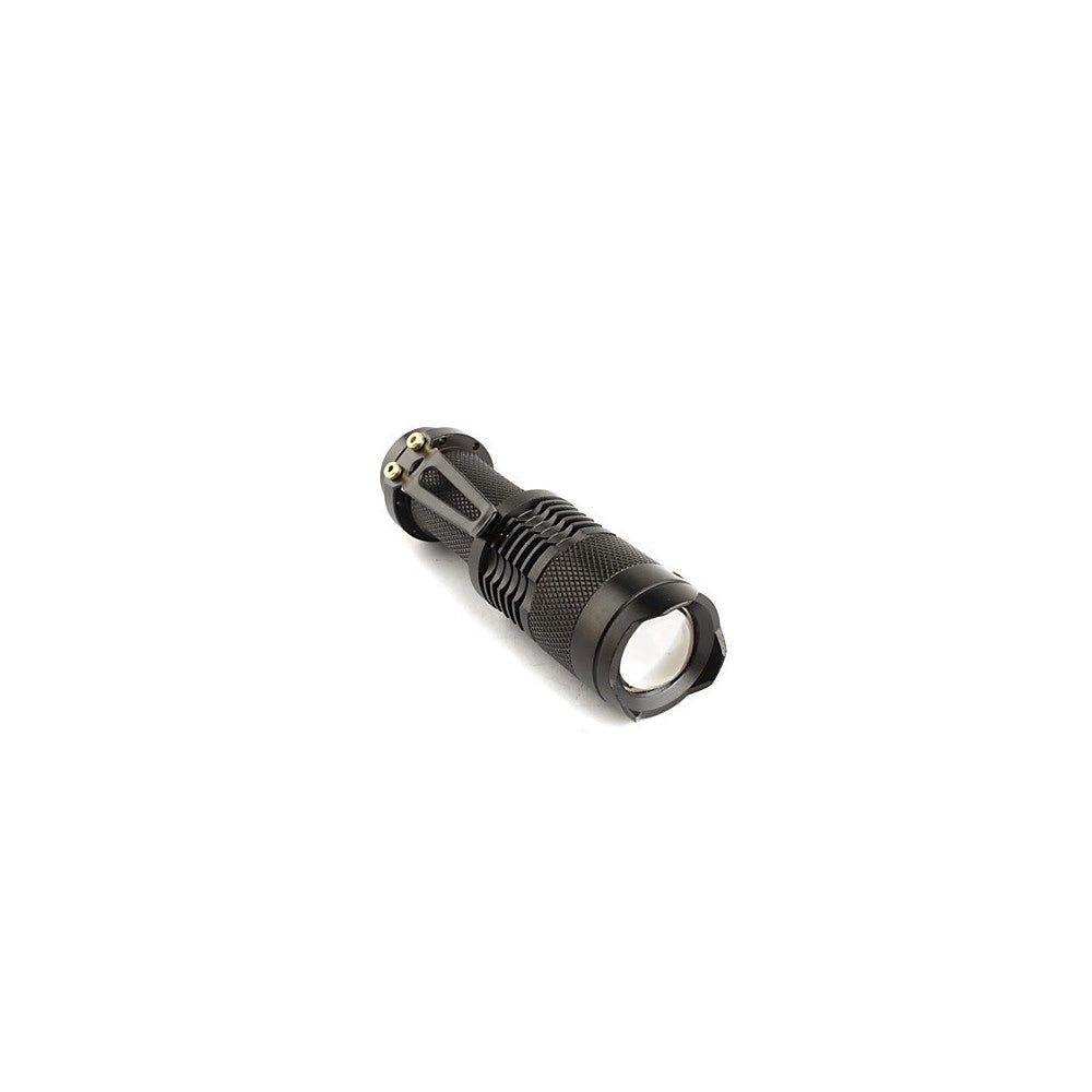Trade Shop - Mini Torcia Luce Bianca Led 3 W Lumen Ricaricabile Resistente Gancio Segnalatore -