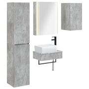 Set di mobili per il bagno 5 pcs Grigio Cemento 3407282