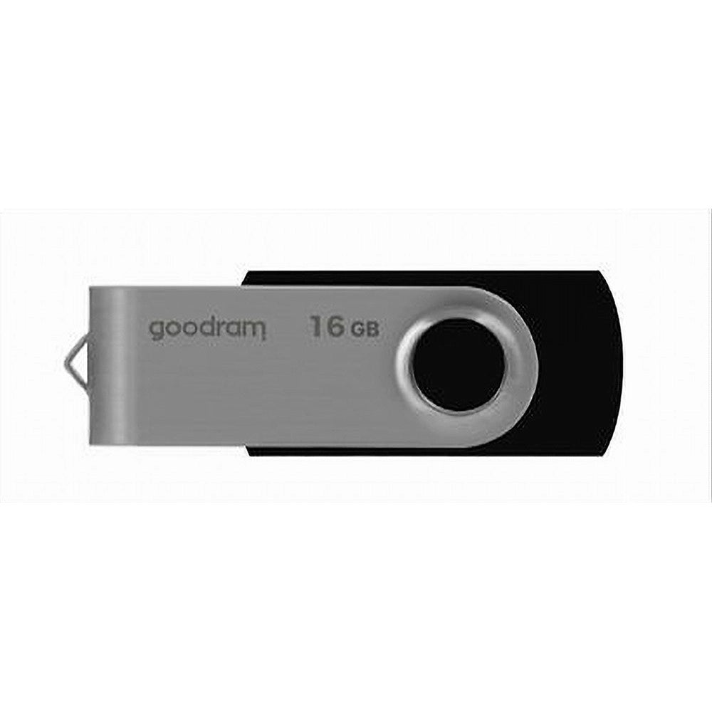 Trade Shop - Pendrive Chiavetta Usb Uts2 16 Gb Usb 2.0 Tipo A Girevole Nero Argento Uts2-16gb -
