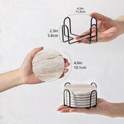 Set di sottopanchine in ceramica marcia (lotto da 6) con fondo di terracotta - decorazione da tavolo e da soggiorno - accessori per la casa