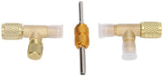 Adattatore T per Viti di Regolazione - Pezzo T in Ottone - Connettori 3 in 1 - 1/4 Pollici - Adatto per Metro di Pressione di Vuoto - Duraturo e Resistente alla Corrosione