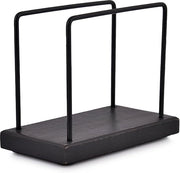Supporto per tavolo in legno di acacia e ferro per cucina e sala da pranzo - interno ed esterno - nero - 1524 cm x 762 cm x 127 cm