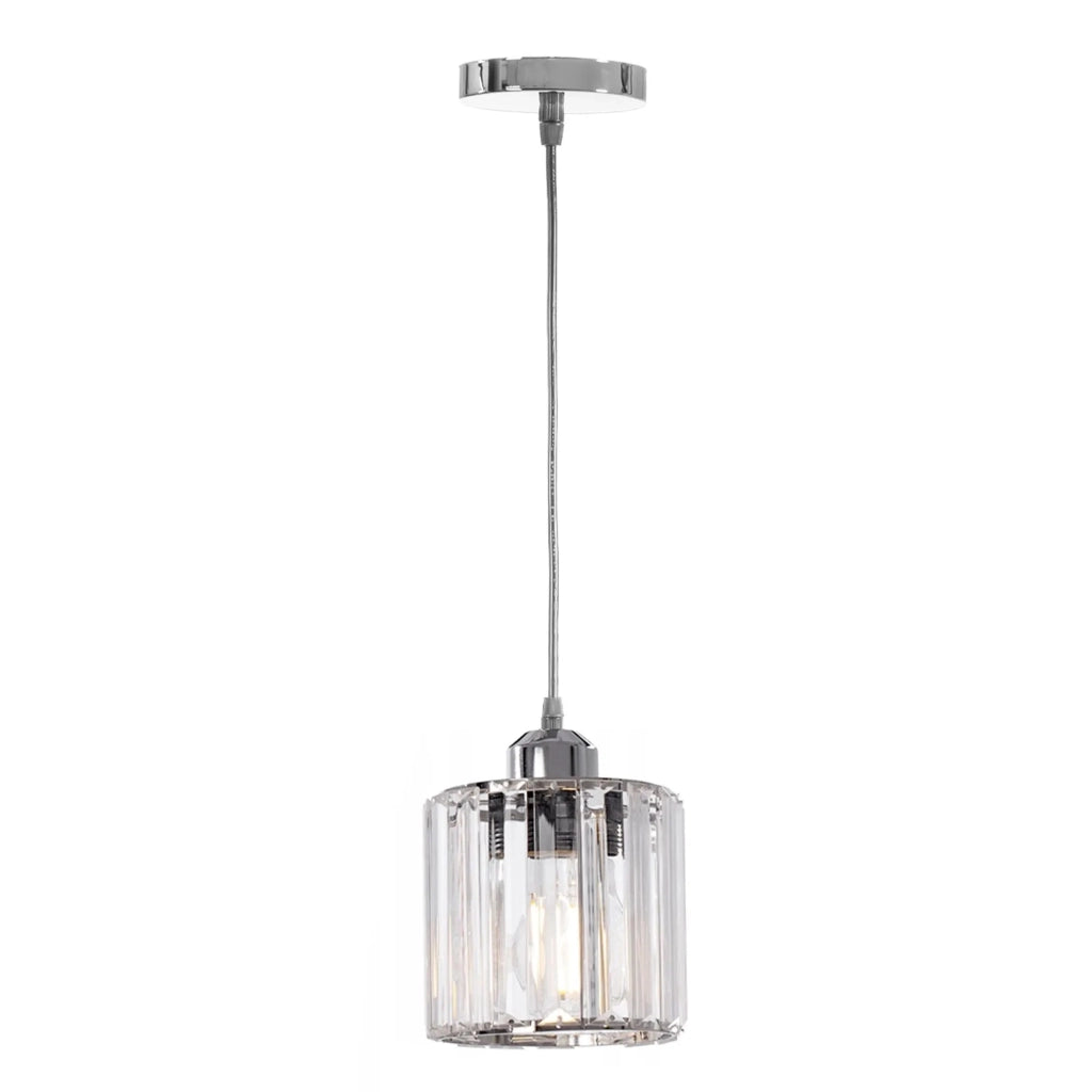 Lampada Da Soffitto Cristallo Argento APP508-1CP
