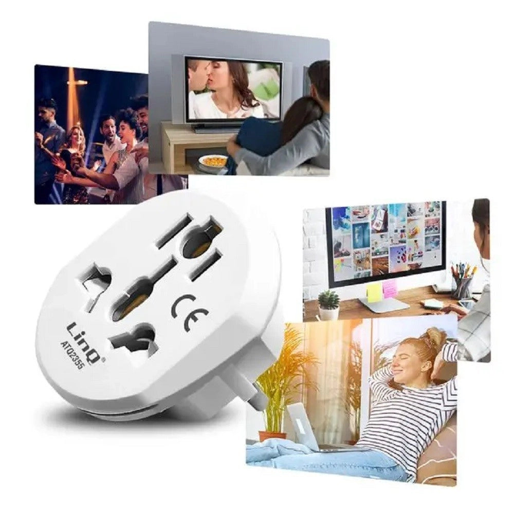 Trade Shop - Adattatore Viaggio Spina Universale Da Presa Ue Tipo C A Regno Unito Tipo G Atq2355 -