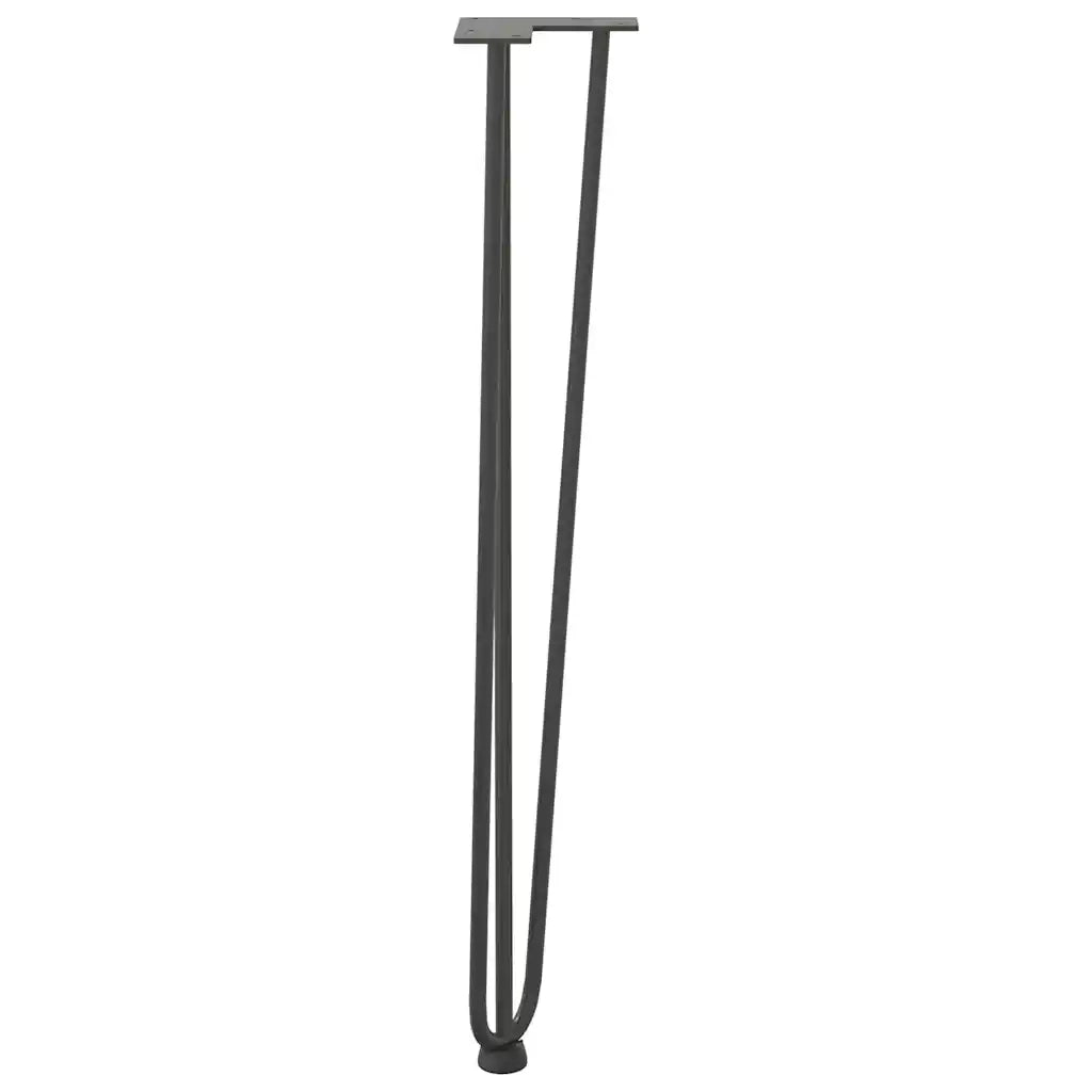 Gambe a forcina per tavoli consolle 4 pz Antracite 72 cm Acciaio massiccio 4012446