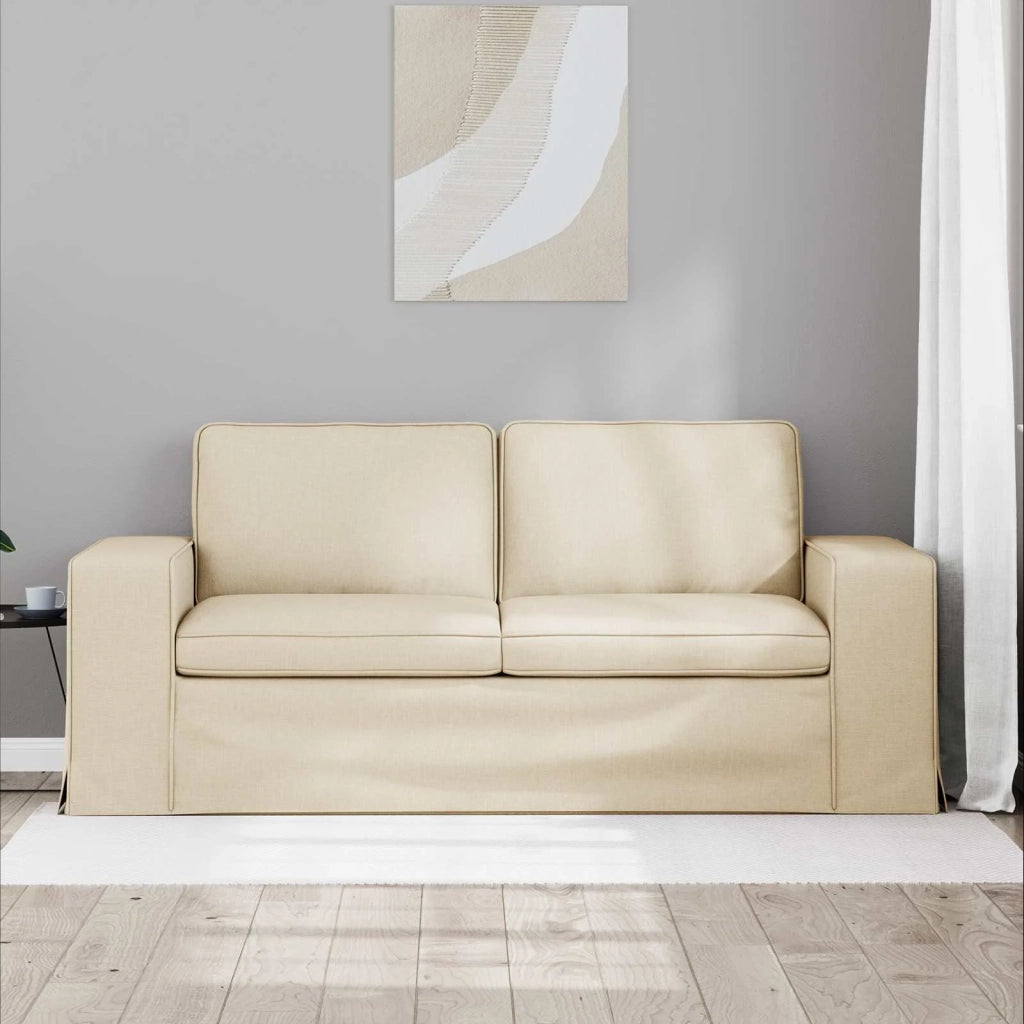 Divano Crema 182 x 80 x 82 cm Tessuto