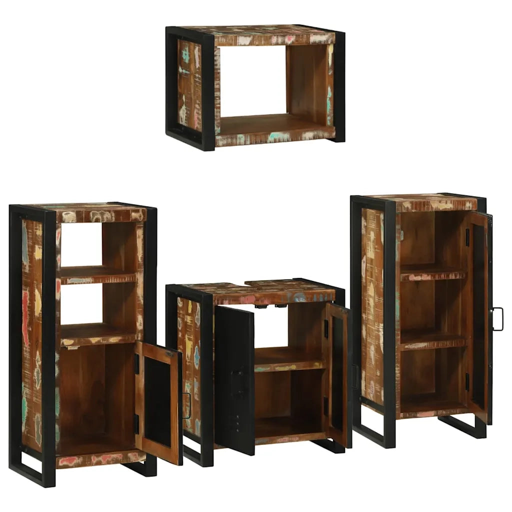 Set di mobili per il bagno 4 pcs Legno massello riciclato 3305679