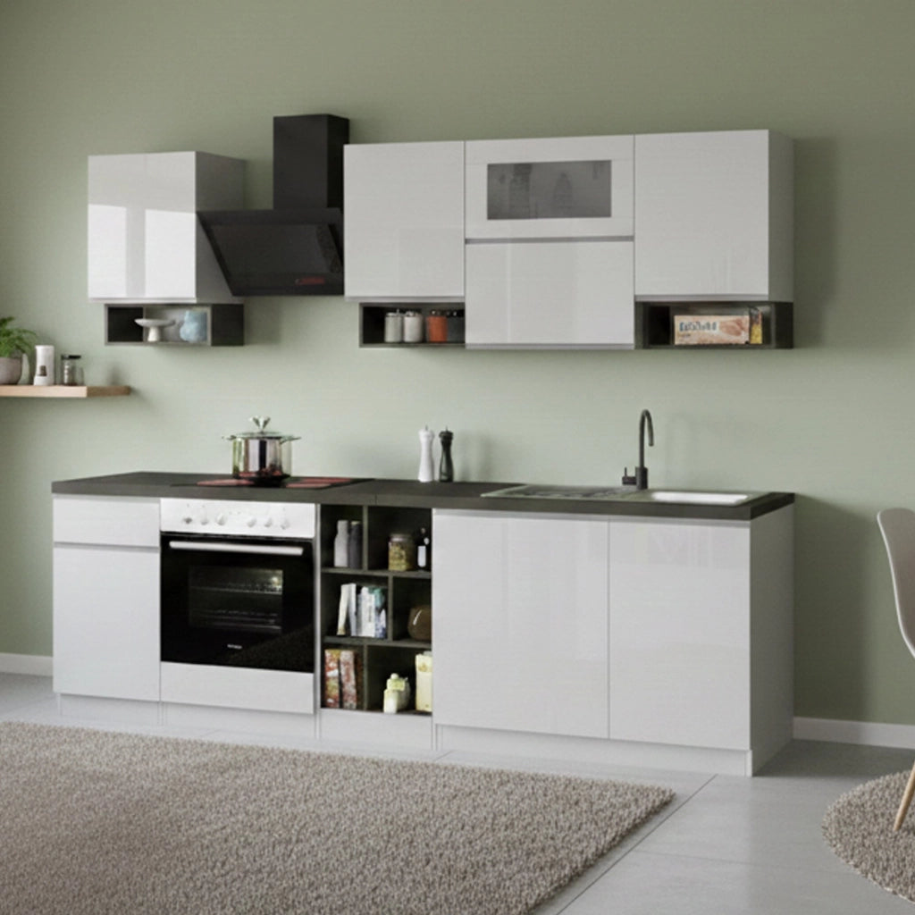Cucinino Attiko, Cucina un Cassetto Made in Italy, Bianco Lucido