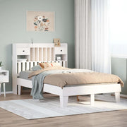 Letto senza Materasso Bianco 135x190 cm Legno Massello di Pino