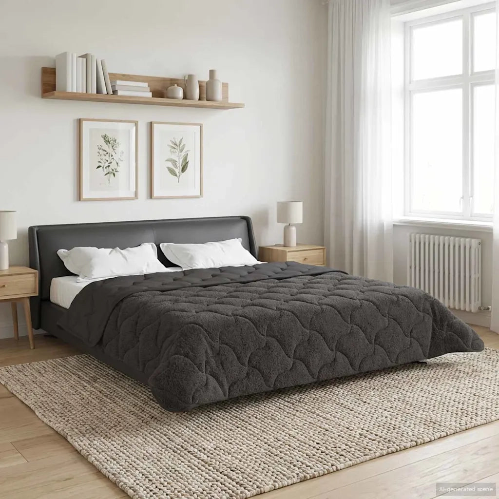 Piumone Completo Annuale Trapuntato Antracite 200 x 240 cm
