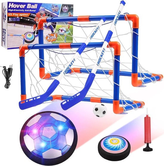 Attrezzo di allenamento per calcio e hockey con bersagli, luce LED e pompa di gomma