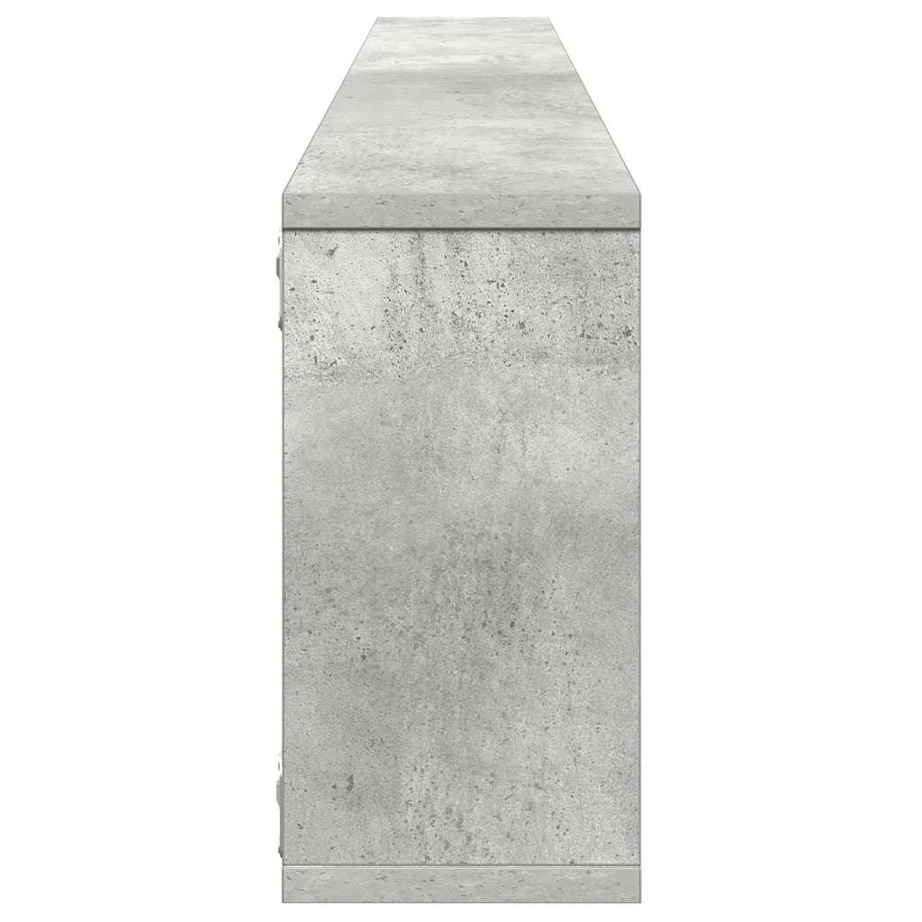 Mensole a Cubo 2 pz Grigio Cemento 100x15x30 cm in Truciolato cod mxl 51865