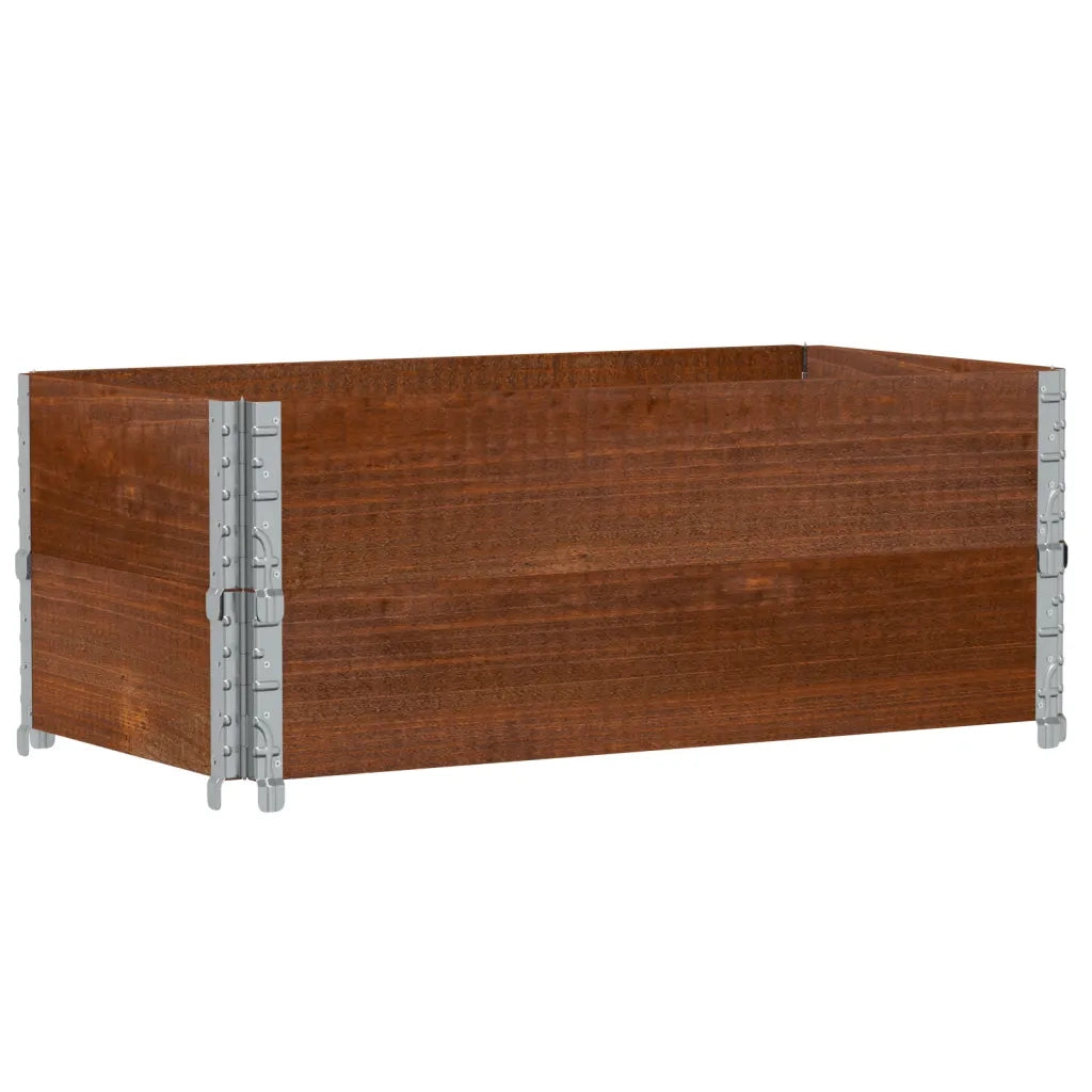 Fioriera | Cassetta per fiori | Vaso da Giardino Marrone 100x50 cm Legno Massello di Pino