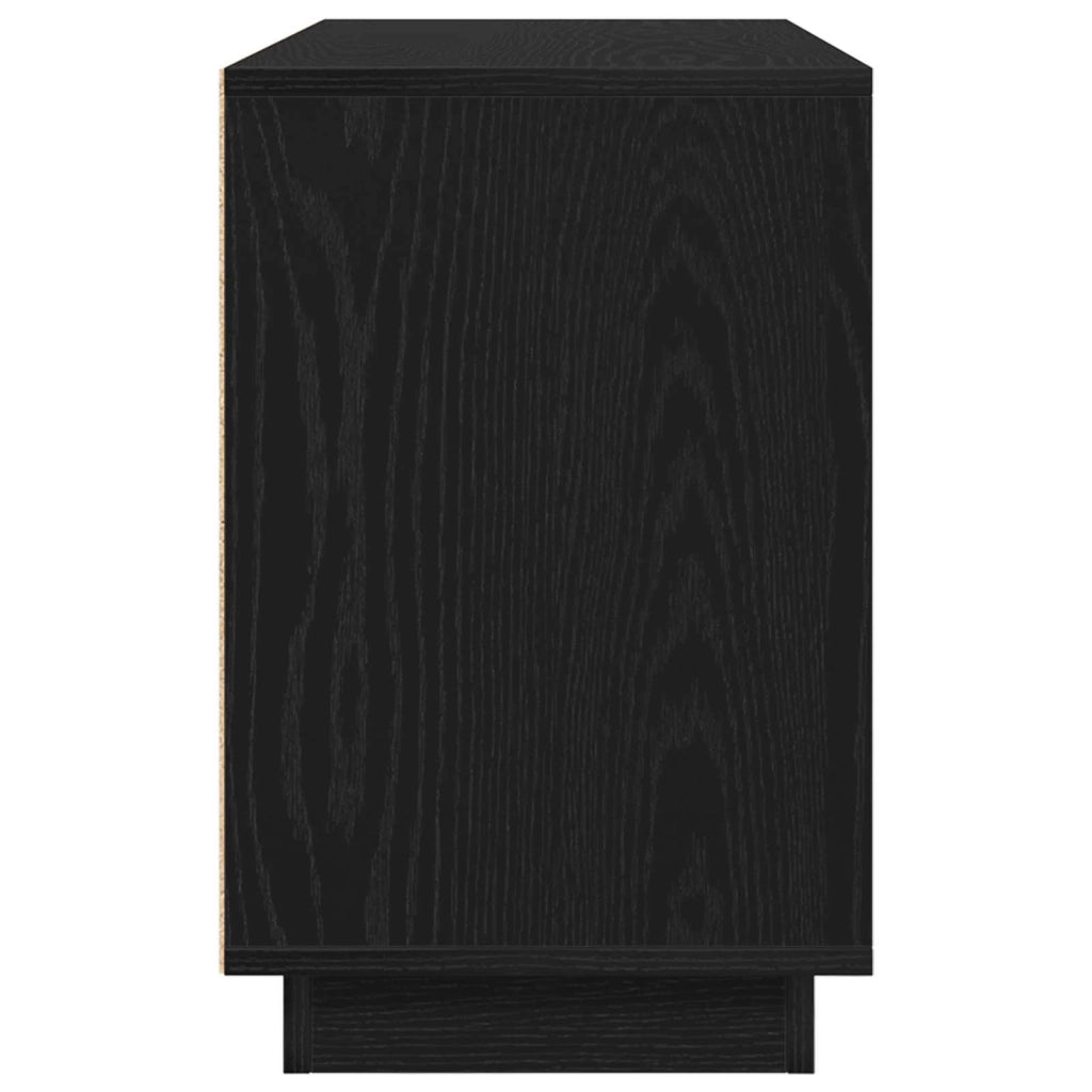 Credenza | Madia | Buffet da pranzo | Armadio da pranzo Rovere Nero 102 x 35 x 55 cm Legno multistrato