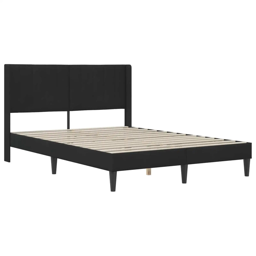 Struttura letto con materasso Nero 160 x 200 cm Velluto 3414877