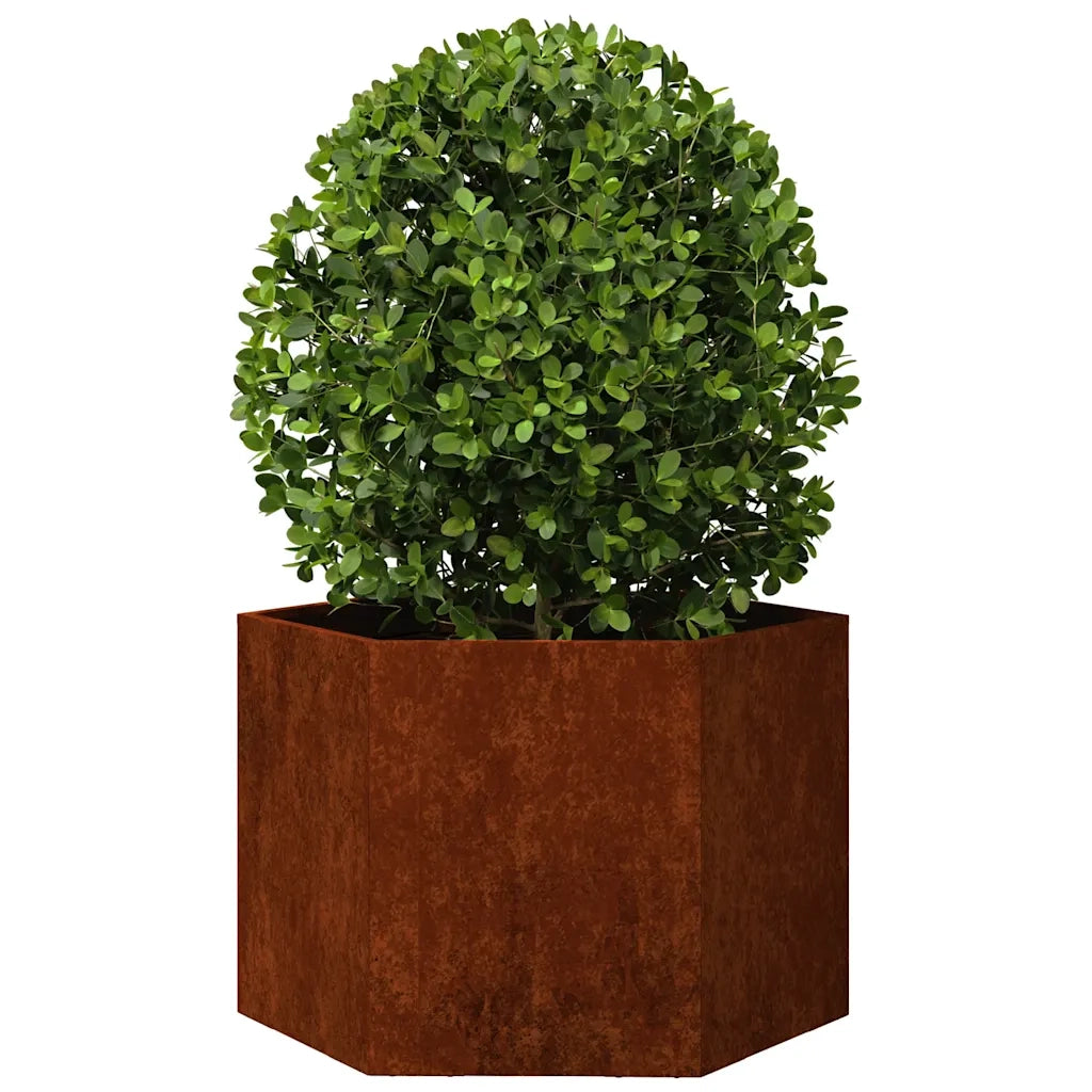 Fioriera Ruggine 60x60x45 cm Acciaio Corten