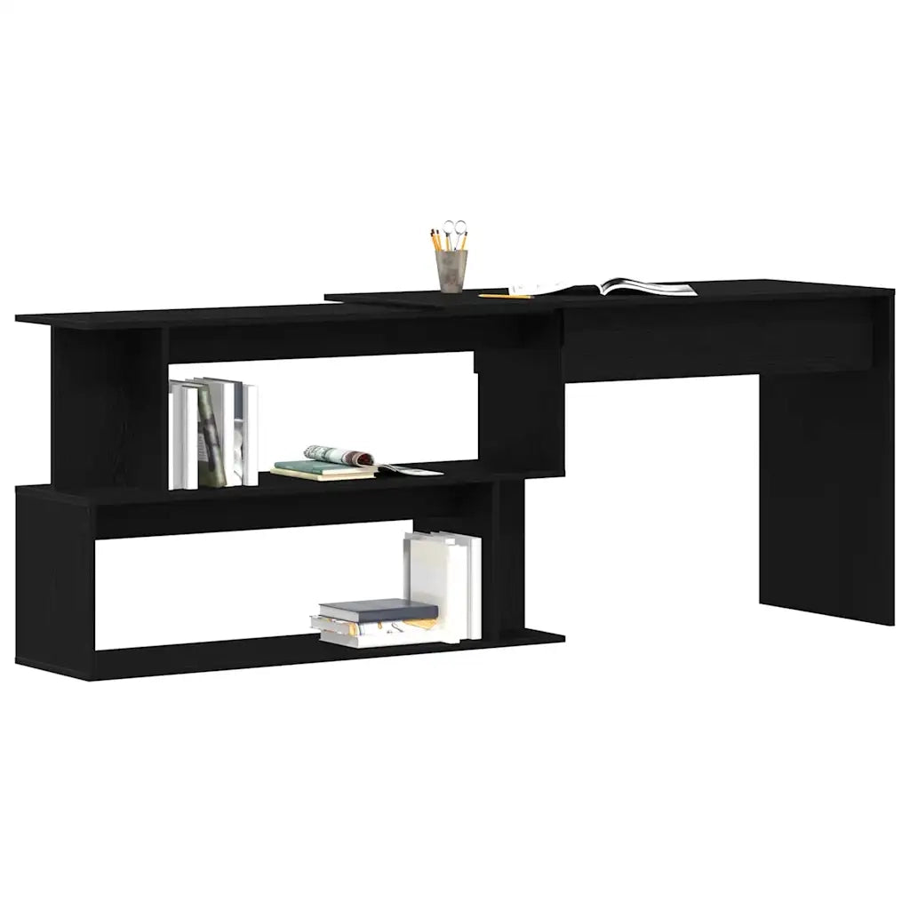 Scrivania Rovere Nero Legno ingegnerizzato 200 x 50 x 76 cm 862465