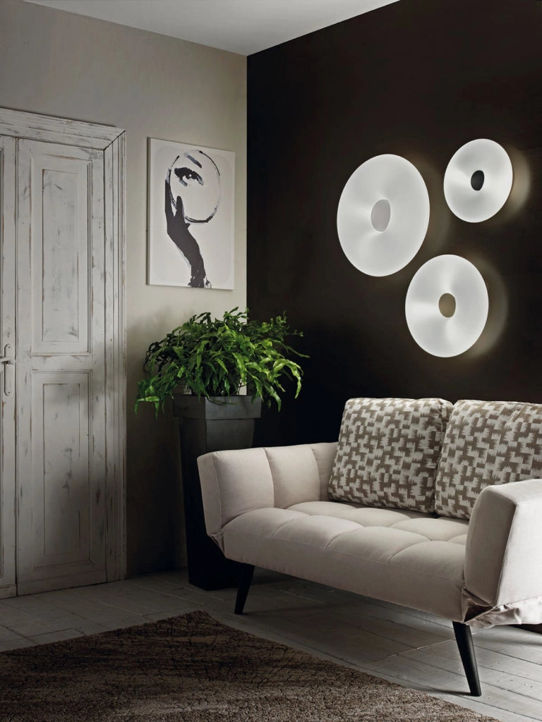 PLAFONIERA DODI D.42CM 3 LUCI ATTACCO E27 COLORE BIANCO CON DECORAZIONE BIANCO-TORTORA-NERO