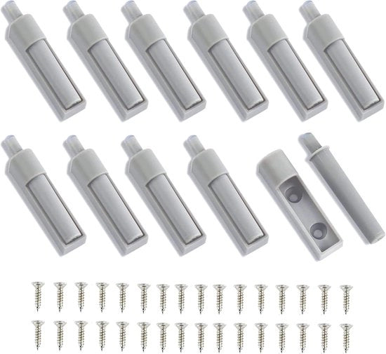 Dempitori di porte Softclose - Montaggio posteriore - 16 pezzi - Grigio