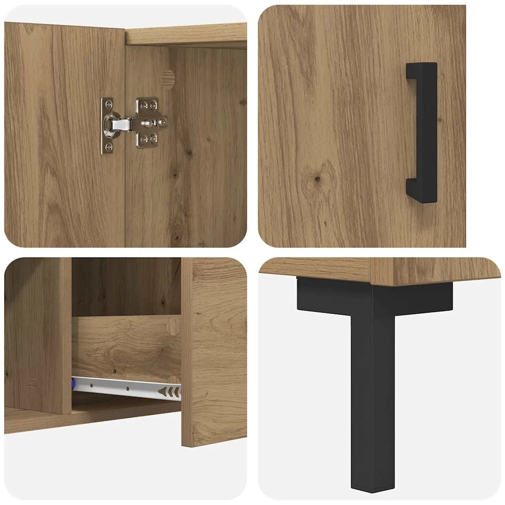Credenza-Buffet-Armadio da cucina Rovere artigianale 100 x 36 x 60 cm Legno multistrato 692410