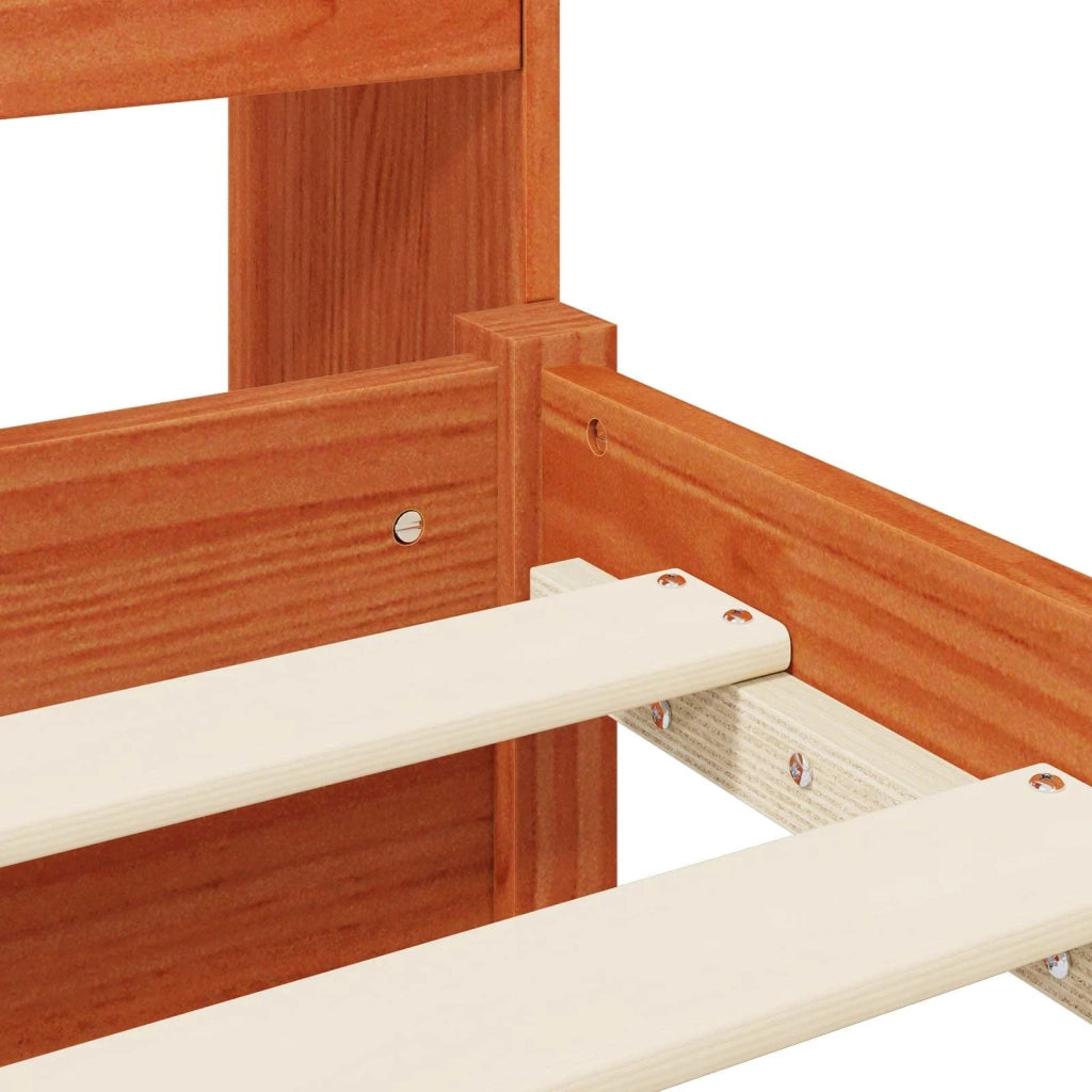 Libreria Struttura Letto con testiera Legno di Pino Massello 3423797