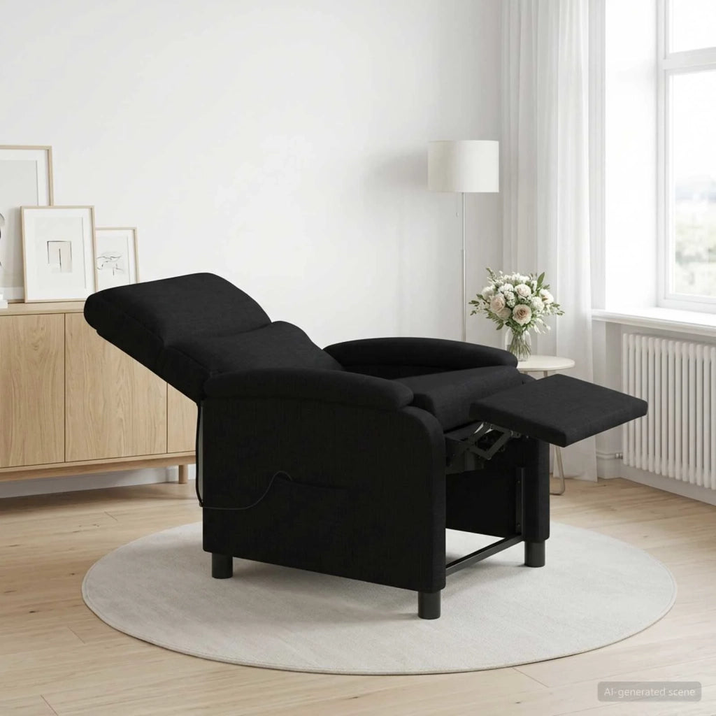 Divano Sedia-Poltrona Massaggiante Nero Tessuto 326633
