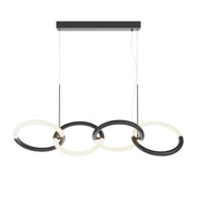Maytoni Lampadario moderno Node 4 luci LED integrato nero metallo diffusore opaco