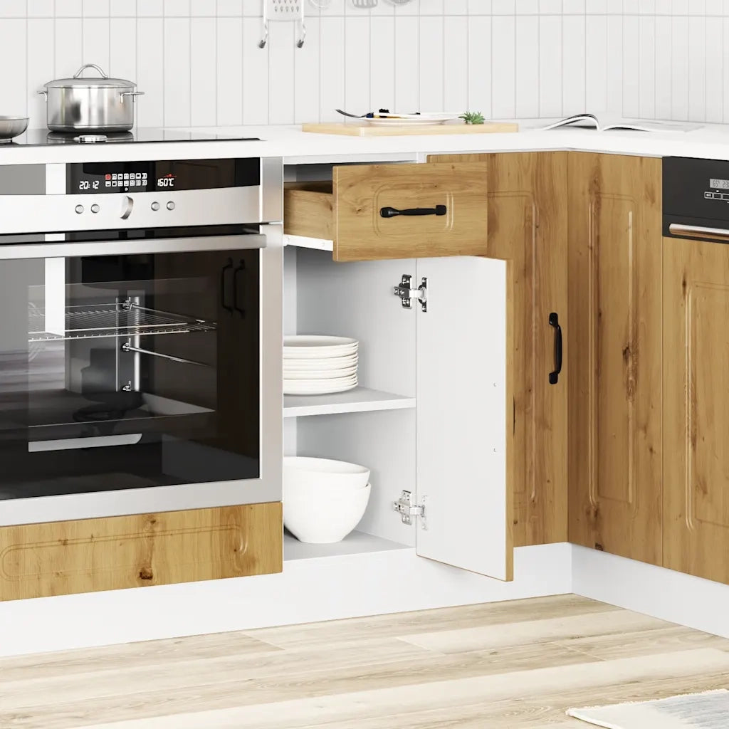 Base da Cucina Kalmar Rovere Artigianale in Legno Multistrato