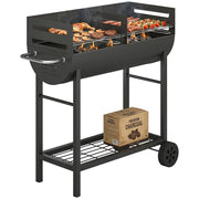 Carrello Barbecue a Carbone con 2 Zone ¨C zephmum ¨C Grigio 103x46.5x100 cm