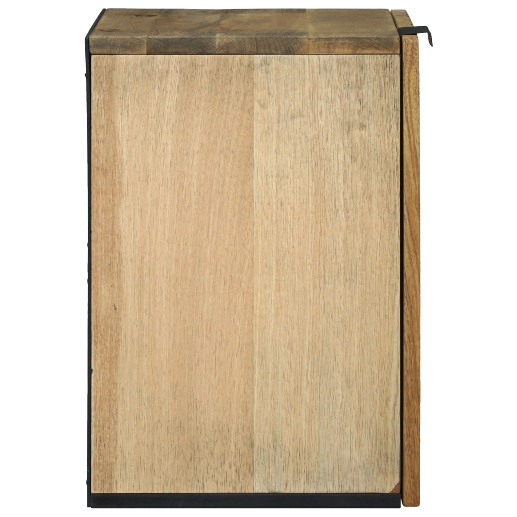 Mobile da Bagno a Muro 38x33.5x48 cm Legno Massello di Mango e Legno Ingegnerizzato