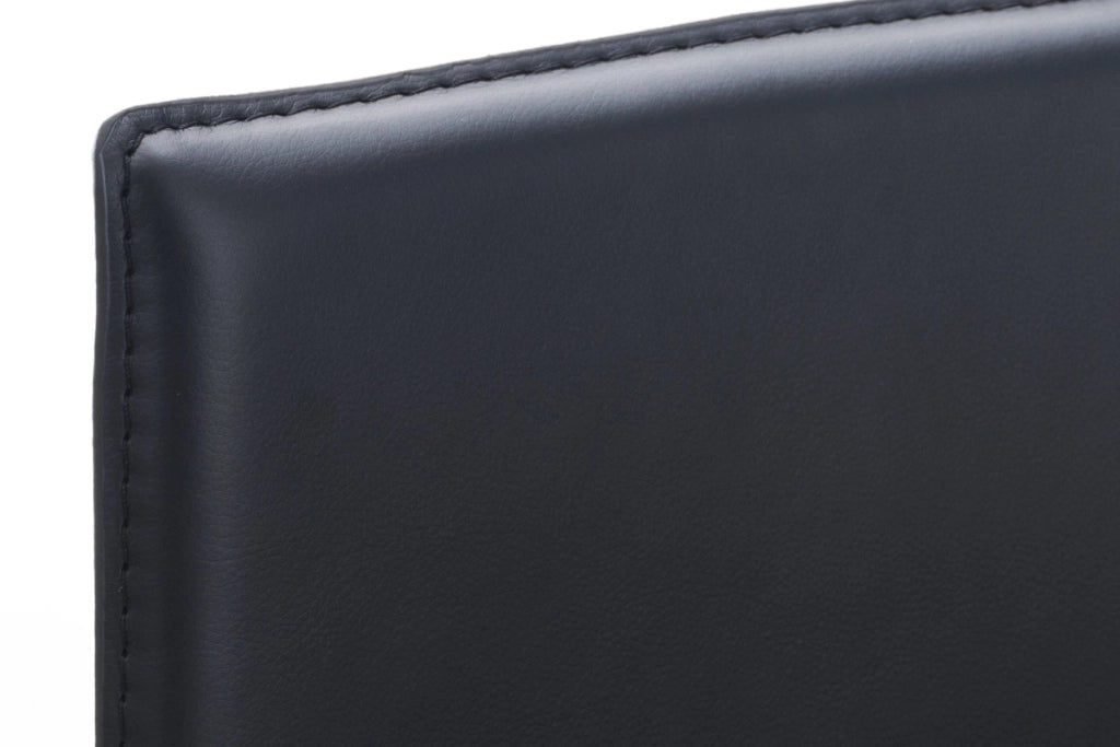 Sgabello Avola E78 in similpelle nero
