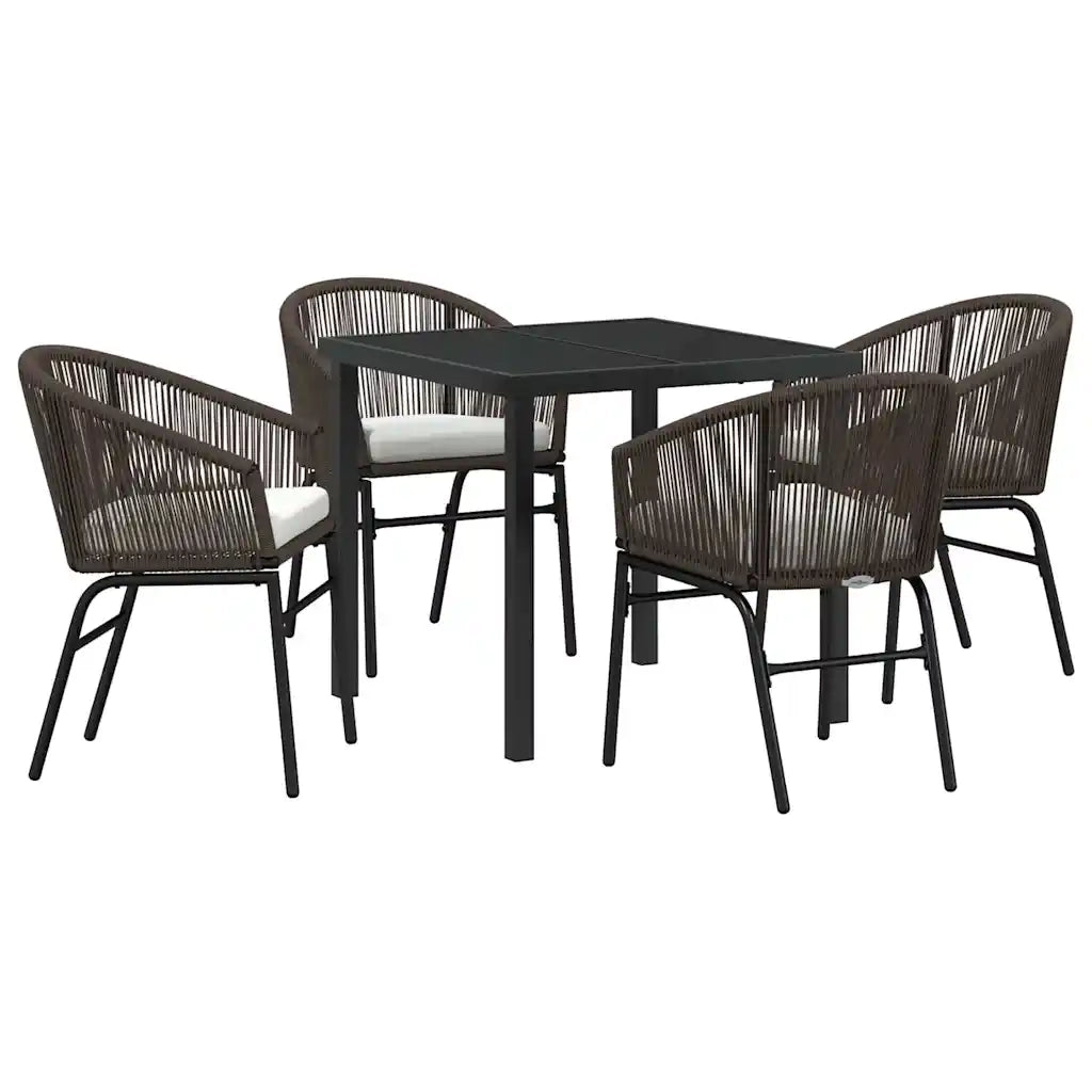 Set da Pranzo per Giardino 5 pcs Marrone 3379353