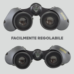 Binocolo Professionale 19x5x19 cm Ingrandimento 20X con Cinghia e Borsa Nero