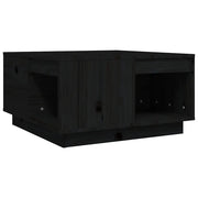 Tavolino da salotto | Tavolino da caff¨¨ | Tavolino da Soggiorno Nero 60x61x32,5 cm Legno Massello di Pino