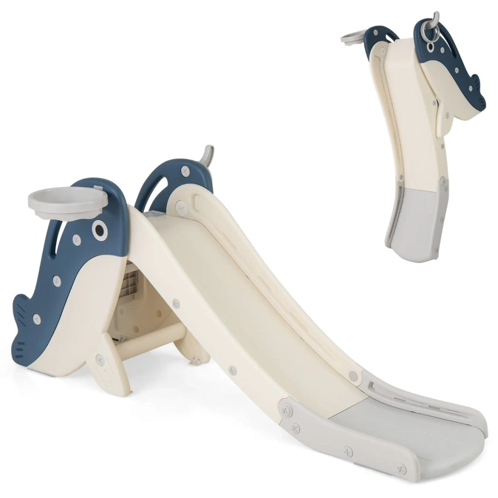 Scivolo pieghevole per bambini 150 x 70 x 66 cm 4 in 1 sicurezza migliorata atmosfera accogliente in HDPE blu 20_0014362