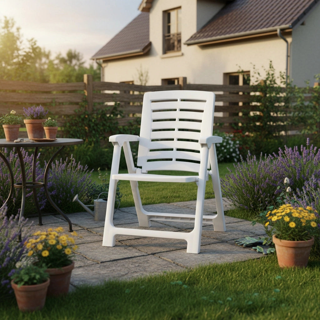 Wadley, Sedia da Esterno una Sedia Made in Italy, Bianco