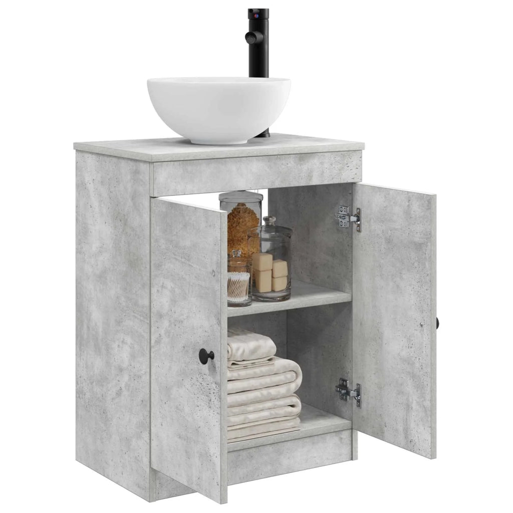 Mobile da bagno con lavabo Grigio Cemento 54 x 35 x 83 cm