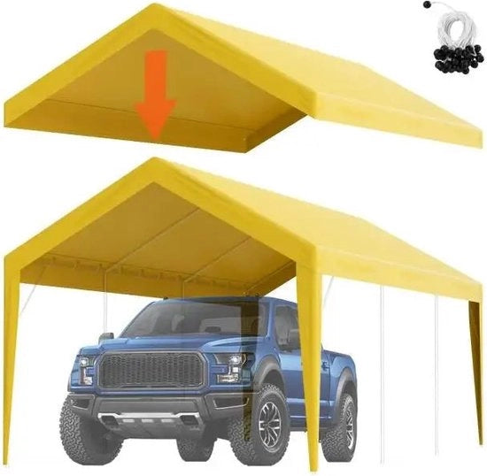 Tenda per Garage - Tenda - Tenda per Feste - Tenda per Carport - Tenda per Carport - Tenda per Garage - Tenda di Ricambio per Garage - 19 cm - Tenda di Alta Qualità, Impermeabile e UV Protetta - Giallo