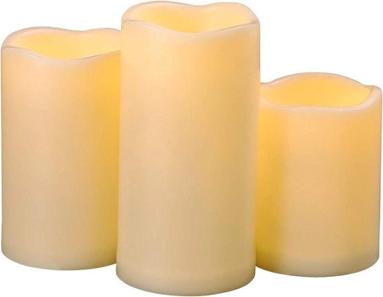 Candela LED con Fiamma Vibrante Acqua-Resistente Candela a Batterie con Timer - 1000 Ore di Durata Lunga Batteria - Effetto Fiamma a Batterie Operata Candela Elettrica per Esterno Grande Pila per Lampada da Esterno Festa Decorazione